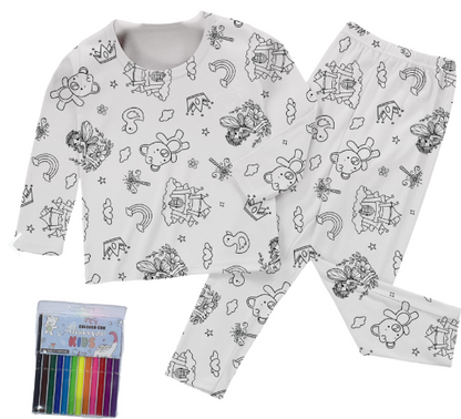 PINTUPIJAMA 😍 PARA NIÑOS 😍 + SET 24 Marcadores Lavables