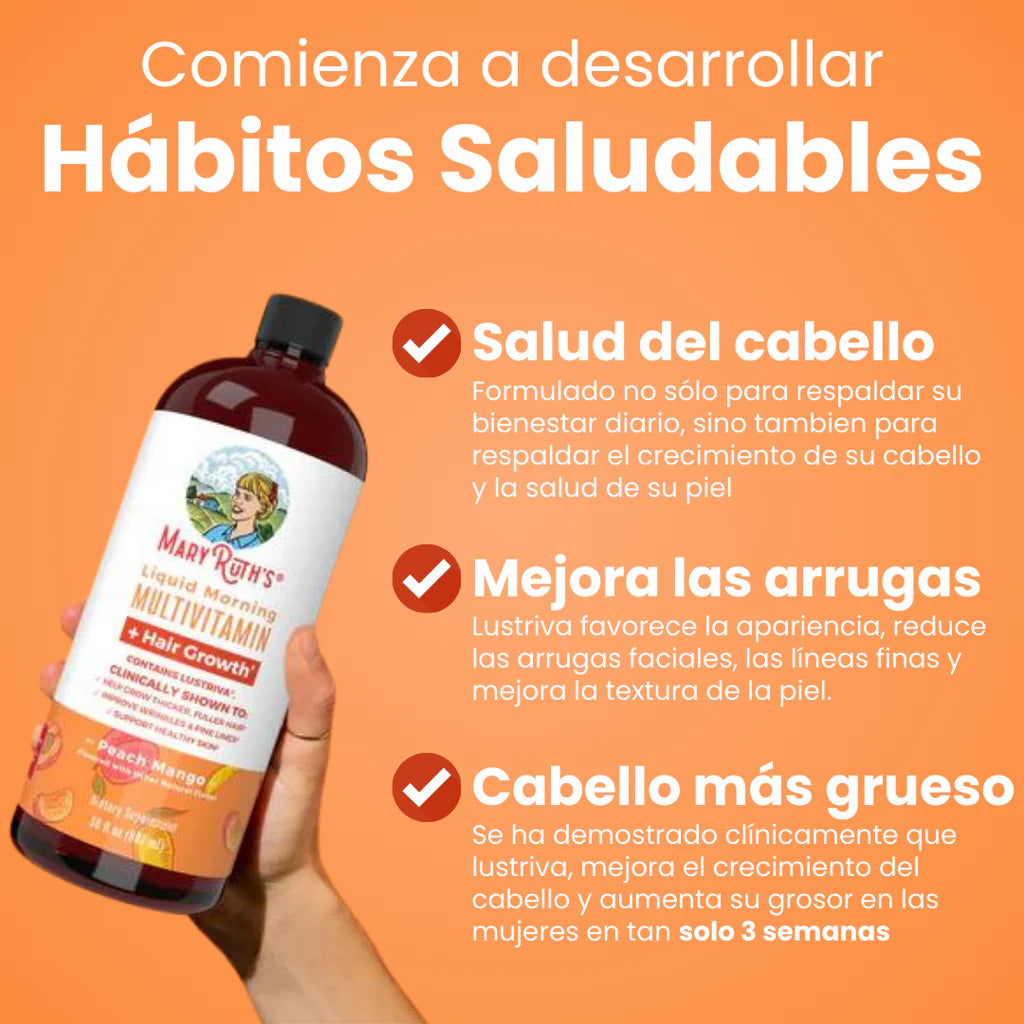 Multivitamínico líquido con Lustriva® : mírate 10 años más joven